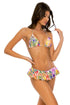 Luli Fama Shocking Florals RUFFLE WAVEY BACK RUCHED BOTTOM